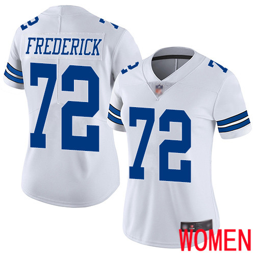 Women Dallas Cowboys Limited White Travis Frederick Road 72 Vapor Untouchable NFL Jersey